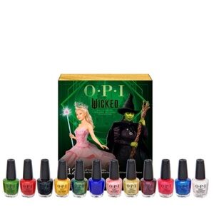 NWT 🩷💚 OPI x Wicked Limited Edition Nail Polish 12-Piece Set - Metallic Shimmer